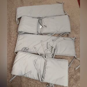 Gray Crib Bumper Set